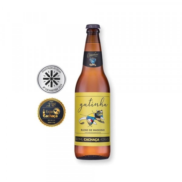 GATINHA CACHACA BLEND DE MADEIRAS . 600ML