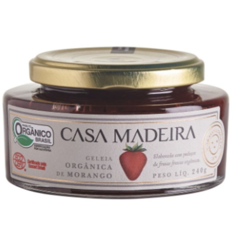 Geléia da Casa Madeira Orgânica De Morango 240G