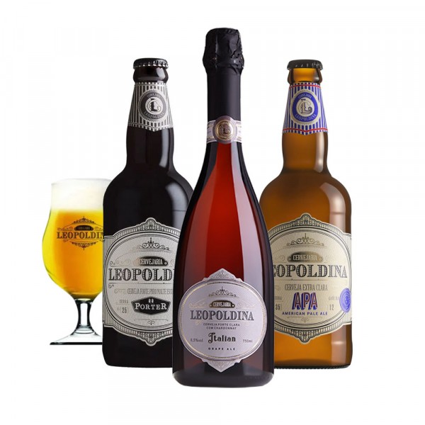 Kit Para Presentes Cerveja Italian Grape + Porter + Apa + Taça